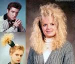 mall bangs and side pony